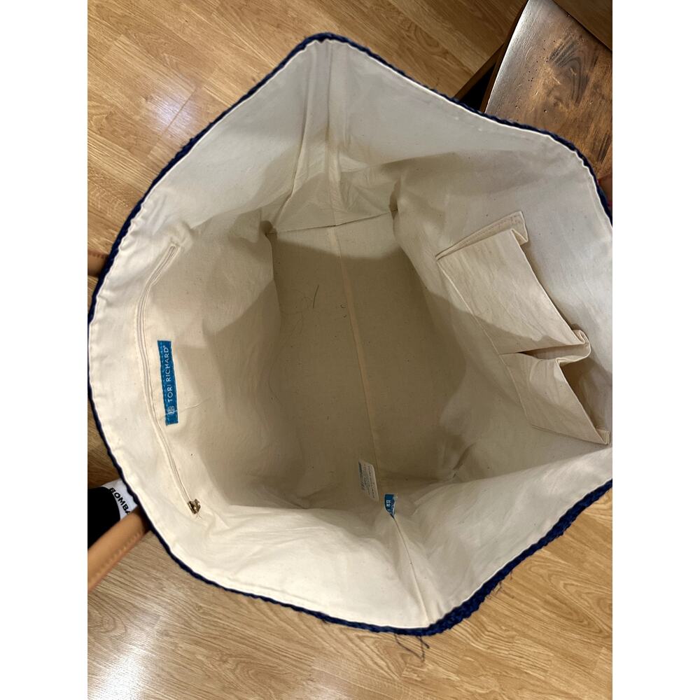 New with Tags! Tori Richard Large Straw Tote - Picture 4 of 6